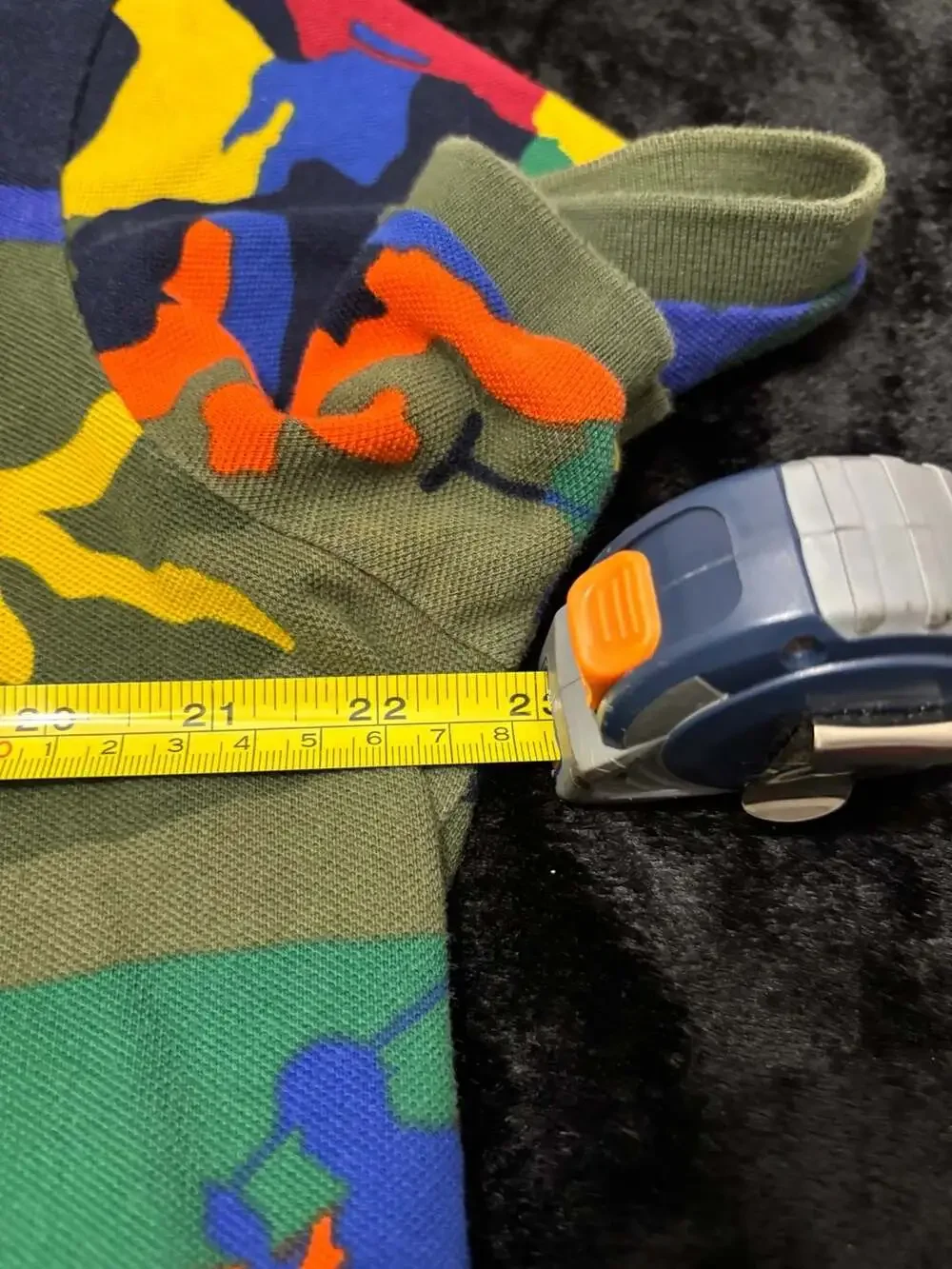 Men Large Polo Ralph Lauren Custom Polo Shirt with Multi-Color Camo Pony Print